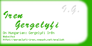 iren gergelyfi business card